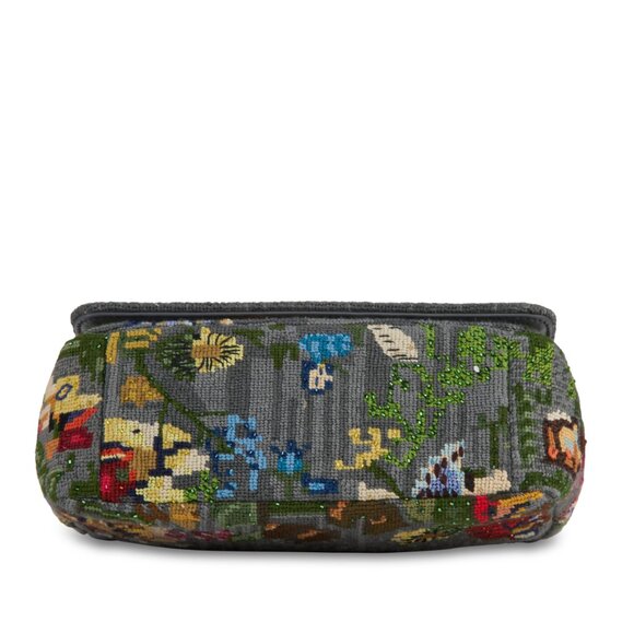 Christian Dior Chain Caro Shoulder Bag cotton Gray Gold - Picture 6 of 7